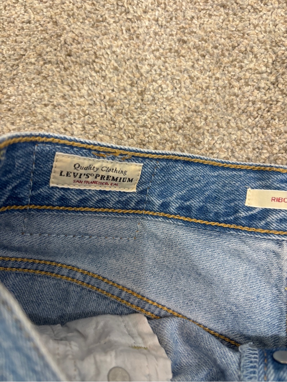Levi's Premium Button Fly Ribcage Shorts Cutoff Button Fly 28 - Picture 10 of 13